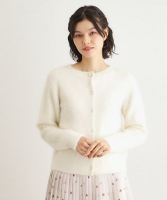 LAURA ASHLEY/ローラ アシュレイ【人気デザイン!アルパカ混/ビジュー付き】ニットカーディガン(2002539254) シロ003 トップス【三越伊勢丹/公式】