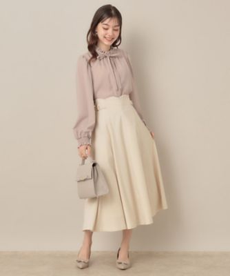 大人可愛い・通勤】スカラウエスト サイドベルト パネルスカート