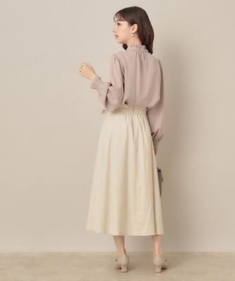 大人可愛い・通勤】スカラウエスト サイドベルト パネルスカート