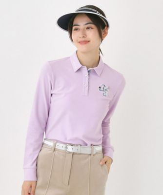 adabat/アダバット 起毛ストレッチ長袖ポロシャツ(2002539365) ピンク070 スポーツウェア【三越伊勢丹/公式】