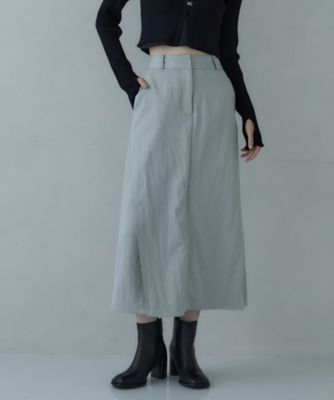 エブール ebure ウールツイルラップスカート グレー 38 明日から