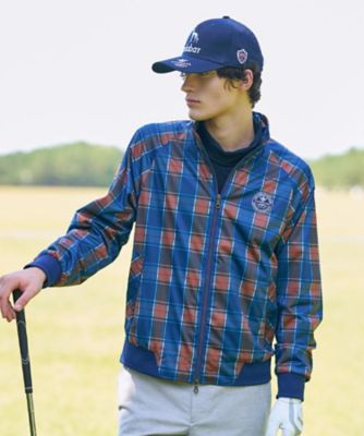 アダバット ハイブリッドダウン タータンチェック柄 テーラード