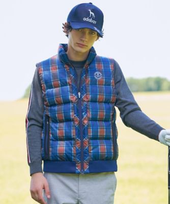 新レーベル ADABAT NAVY】撥水 タータンチェック中綿