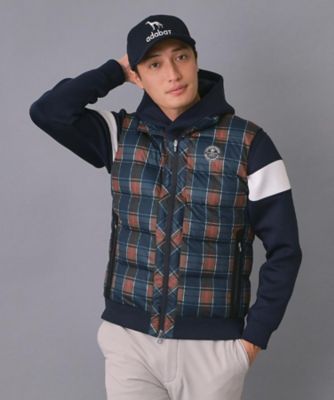 新レーベル ADABAT NAVY】撥水 タータンチェック中綿