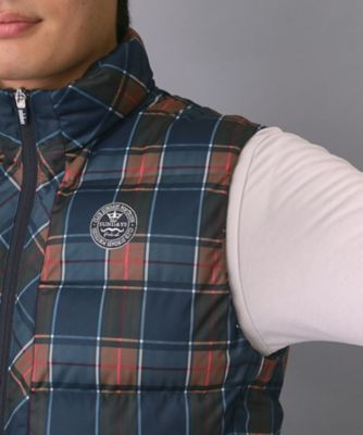 アダバット ハイブリッドダウン タータンチェック柄 テーラード