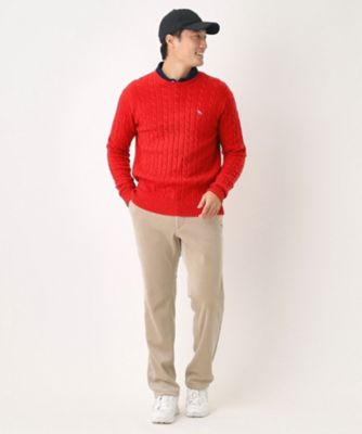 ケーブル柄クルーネックニット（2002539718） | adabat