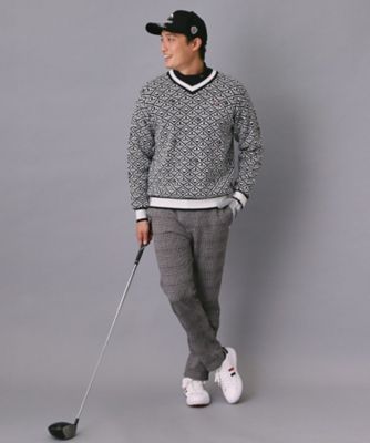 新レーベル ADABAT NAVY】フルールドリスVネックニット