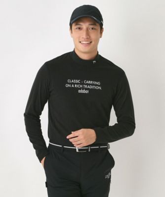 吸湿発熱】メッセージロゴモックネックロンT