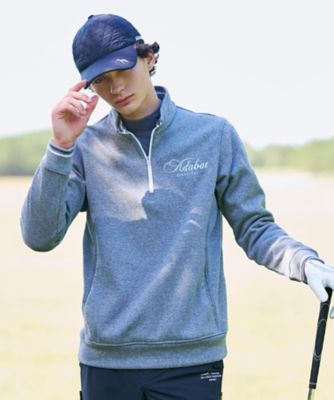 Adabat ハーフジップ ゴルフウェア 裏起毛ハーフジッププルオーバー（2002539748） | adabat