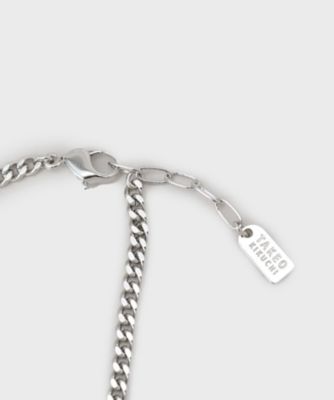 【TAKEO KIKUCHI】IDプレートブレスレット 26] Silver925 / タケオキクチ ID プレート マンテル 喜平