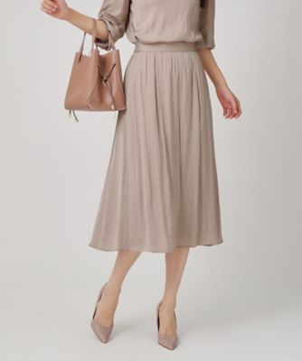 COUP DE CHANCE (Women)/クードシャンス【手洗い可/ウエストゴム/セットアップ可】エアリーなギャザースカート(2002540214) ベージュ050 ひざ丈スカート【三越伊勢丹/公式】