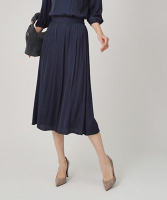 COUP DE CHANCE (Women)/クードシャンス【手洗い可/ウエストゴム/セットアップ可】エアリーなギャザースカート(2002540214) アオ094 ひざ丈スカート【三越伊勢丹/公式】