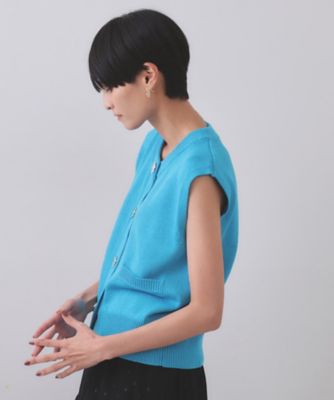変形ブロンズボタンニットベスト【洗濯機洗い可】（２００２５４０２４２）