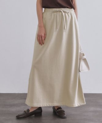 【SALE】OPAQUE.CLIP (Women)/オペークドットクリップ ラメスウェットイージーロングスカート(2002540303) ベージュ051 【三越伊勢丹/公式】