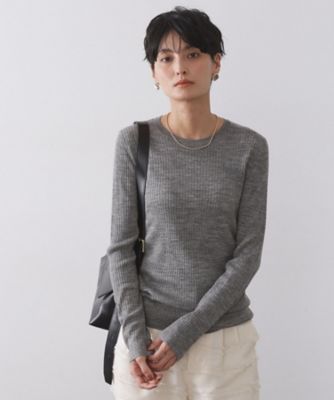 OPAQUE.CLIP (Women)/オペークドットクリップ シアーリブニット(2002540304) グレー012 トップス【三越伊勢丹/公式】