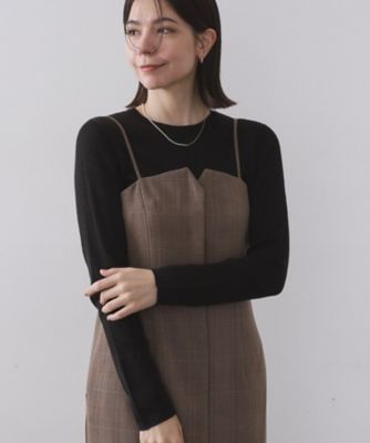 OPAQUE.CLIP (Women)/オペークドットクリップ シアーリブニット(2002540304) クロ019 トップス【三越伊勢丹/公式】