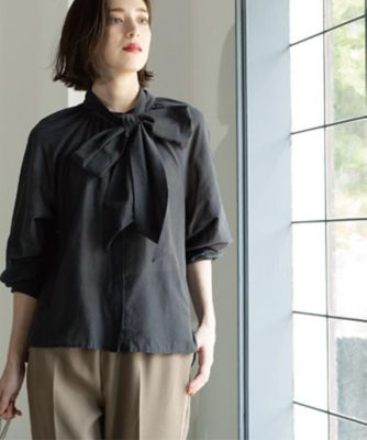 【SALE】OPAQUE.CLIP (Women)/オペークドットクリップ 《BAILA掲載》2WAYシアーボウタイブラウス(2002540306) グレー014 トップス【三越伊勢丹/公式】