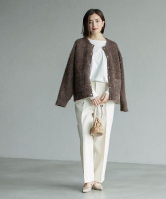 ウォームタッチ ワイドパンツ【洗濯機洗OK／ストレッチ】≪SS