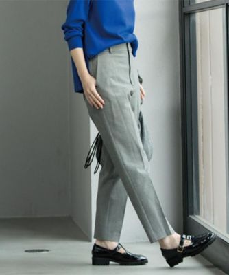 【SALE】OPAQUE.CLIP (Women)/オペークドットクリップ ウォームタッチ テーパードパンツ【洗濯機洗OK/ストレッチ】&#8810;SS~LL&#8811;(2002540311) クロ119 パンツ・ズボン【三越伊勢丹/公式】