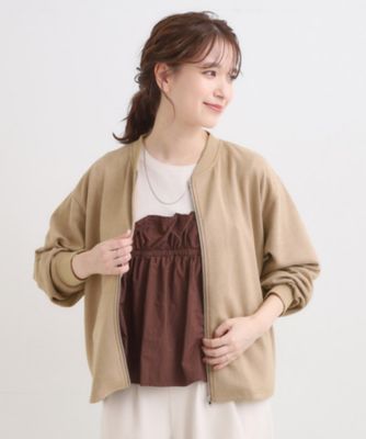 S－LL】柔らかくて軽い さっと羽織れるフェイクスエードブルゾン