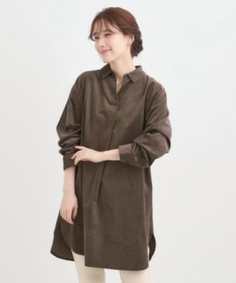 HENRIK VIBSKOV コーデュロイ チュニックワンピース すっきり見えに