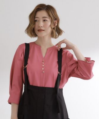 洗える／お仕事】美しさが続く袖タックブラウス（2002540513