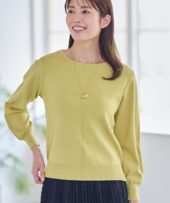 選べる6色／長く着られる◎】ボートネックニット