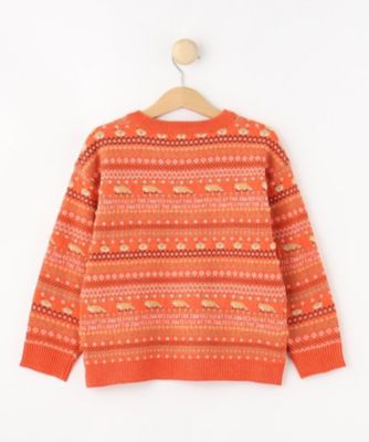 旭山動物園応援商品】ノルディック柄 モールニット