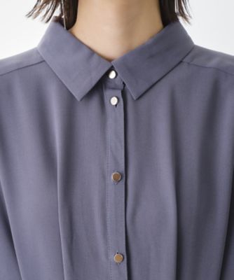 #フランシュリッペ#ワンピース#五分袖#無地##新品#Ｆ 5分袖シャツワンピース【接触冷感／防シワ／吸水速乾／UVケア