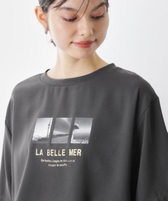 【SALE】THE SHOP TK (Women)/ザショップティーケー アソートロゴTシャツ【接触冷感/防シワ/吸水速乾/UVケア/洗濯機OK】(2002540557) クロ018 トップス【三越伊勢丹/公式】
