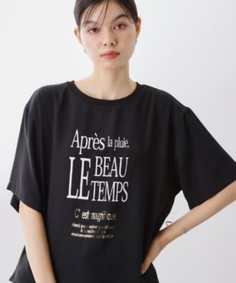 【SALE】THE SHOP TK (Women)/ザショップティーケー アソートロゴTシャツ【接触冷感/防シワ/吸水速乾/UVケア/洗濯機OK】(2002540557) クロ119 トップス【三越伊勢丹/公式】