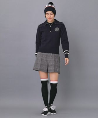 ADABAT NAVY】ハーフジップワイドカラーニット