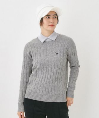 ケーブル柄クルーネックニット（2002540573） | adabat