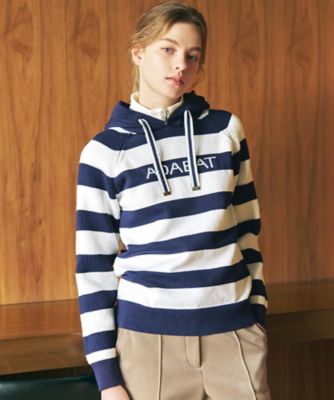 adabatニットパーカー ボーダーニットパーカー（2002540574） | adabat