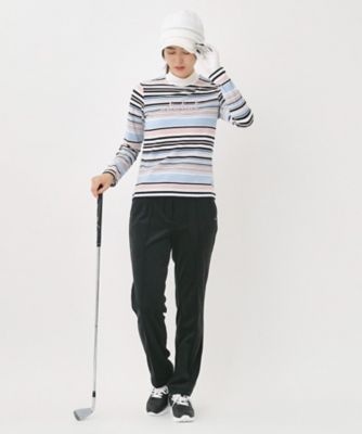 吸湿発熱】マルチボーダー長袖モックネックT（2002540577