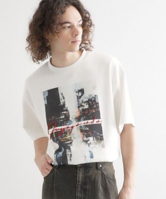 アーバングラフィックブラシ刺繍Tシャツ（2002540938