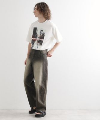 アーバングラフィックブラシ刺繍Tシャツ（2002540938