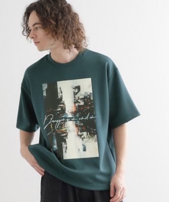 アーバングラフィックブラシ刺繍Tシャツ（2002540938