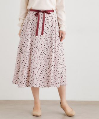 ＜LAURA ASHLEY＞【洗える／同柄アイテムあり】トゥワイダル　チューリップス柄スカート（２００２５４０９７６）