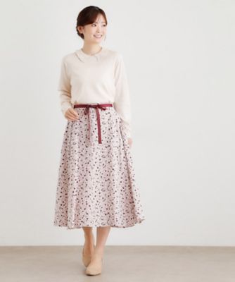 洗える／同柄アイテムあり】トゥワイダル チューリップス柄スカート