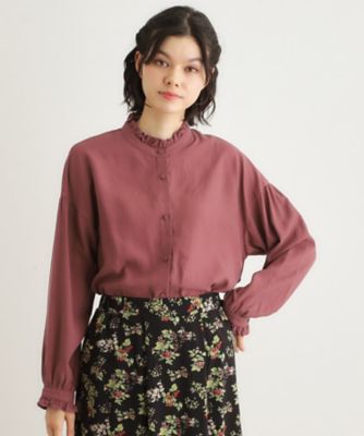 ＜LAURA ASHLEY＞【洗える／羽織に使える】セルロース　フリルブラウス（２００２５４１０１９）