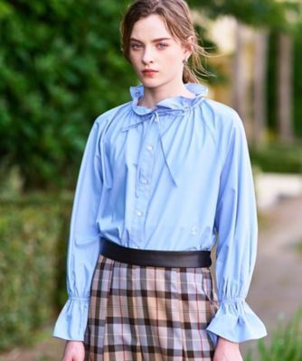 DRESSTERIOR (Women)/ドレステリア【洗える/フリルカラー】キャンディスリーブフリルカラーブラウス(2002541093) アオ091 トップス【三越伊勢丹/公式】