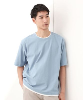 【デイトナ】暑熱クライミングほかTシャツ2枚 楊柳フェイクレイヤード半袖Tシャツ 【吸水速乾／毛玉になり