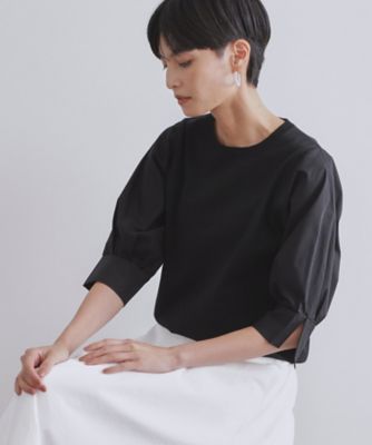 【SALE】OPAQUE.CLIP (Women)/オペークドットクリップ ドッキングスリーブニット【洗濯機洗い可/抗ピル】(2002541123) クロ019 トップス【三越伊勢丹/公式】