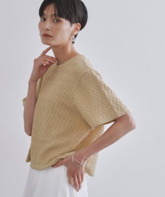 【SALE】OPAQUE.CLIP (Women)/オペークドットクリップ ふくれジャカードトップス(2002541124) ベージュ052 【三越伊勢丹/公式】