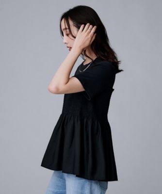 コットン100／洗える／Tシャツ】シャーリングドッキング