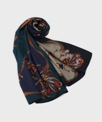 UNTITLED (Women)/アンタイトル プリントストール(2002541186) アオ594 スカーフ・ショール【三越伊勢丹/公式】