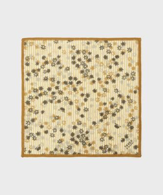 TAKEO KIKUCHI (Men)/タケオキクチ ストライプ小花プリントフォンカチ(2002541310) イエロー134 ハンカチ【三越伊勢丹/公式】