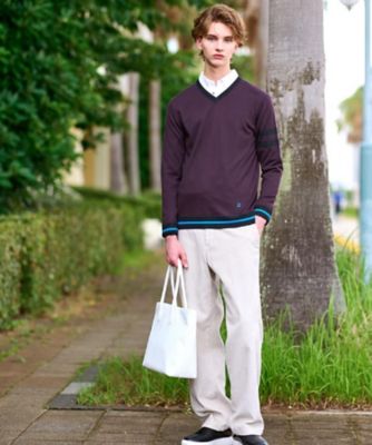 ウォッシャブルファインメリノ Vネックニット（2002541563