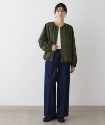 撥水・洗える】クルーネックブルゾン（2002541593